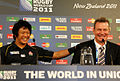 Kikutani and Kirwan press conference RWC 2011.jpg