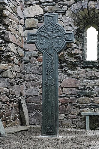 Kilmory Knap Chapel MacMillan's Cross which originally stood in the Chapel Cemetery Kilmory-24Jl6-5307.jpg