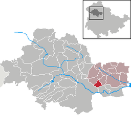 Tidigare läge för kommunen Klettstedt i Unstrut-Hainich-Kreis