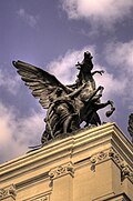 Pegasus and figure, atop the Spanish Ministry of Agriculture, Madrid