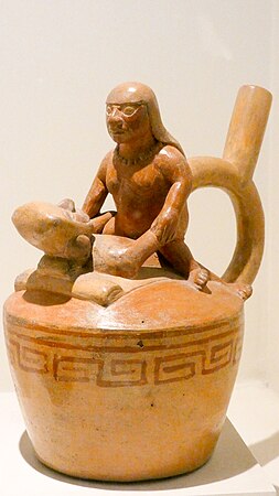 Ceramic vessel. Pre-Columbian. Larco Museum, Lima.