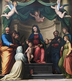 Le Mariage mystique de Sainte Catherine de Sienne - Fra Bartolomeo - Musée du Louvre Peintures INV 97.jpg