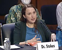 Stokes testifying before the U.S. Congress Joint Economic Committee in 2021