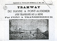La Ligne du Sud-Ouest fit souvent la une des journaux locaux, ici celle d'un supplément du journal du Travailleur Normand, 27 mai 1900