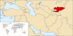 Kirgizija žemėlapyje