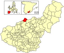 Kaart van Montejícar