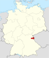 Tyskland, beliggenhed af Tirschenreuth markeret