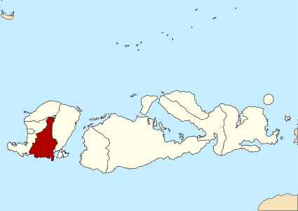 Peta genah kabupatén Lombok Tengah ring Nusa Tenggara Barat