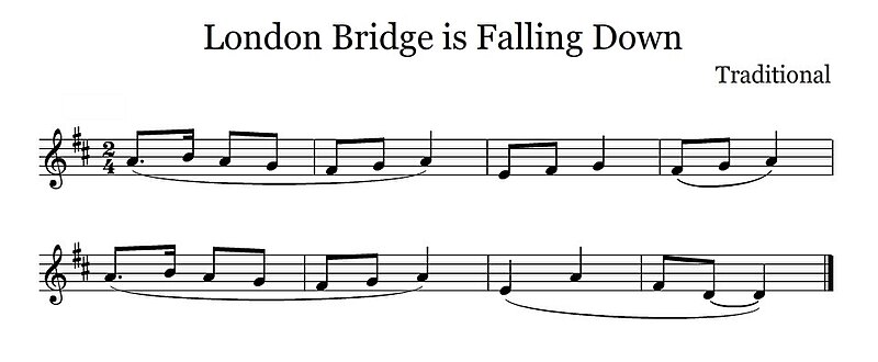 london bridge is falling down sheet music