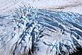 Looking down on the crevasses of Raven Glacier (3815717657).jpg