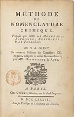 Vignette pour Méthode de nomenclature chimique