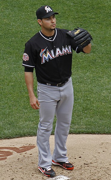 Sánchez with the Miami Marlins in 2012