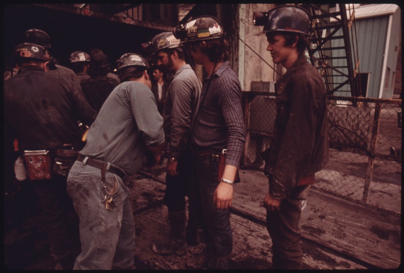 File:MINERS AT VIRGINIA-POCAHONTAS COAL COMPANY MINE ^4 ARE SEARCHED FOR SMOKING MATERIALS PRIOR TO TAKING THE ELEVATOR... - NARA - 556372.tif