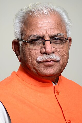 <span class="mw-page-title-main">Manohar Lal Khattar</span> Indian politician