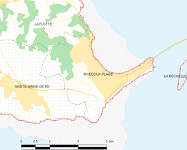 Mapa obce Rivedoux-Plage