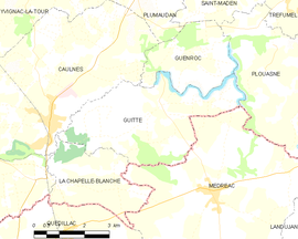 Mapa obce Guitté