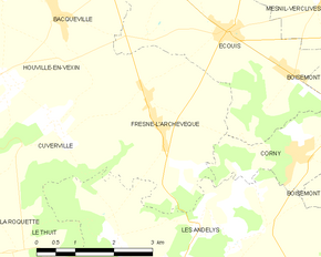 Poziția localității Fresne-l'Archevêque