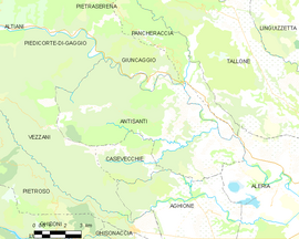 Mapa obce Antisanti