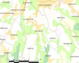 Mapa obce Macornay