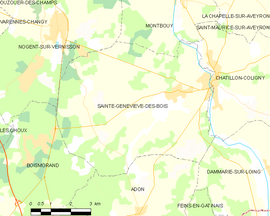 Mapa obce Sainte-Geneviève-des-Bois