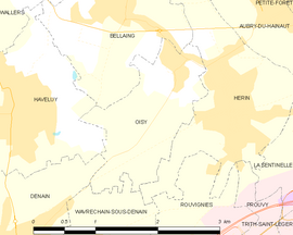 Mapa obce Oisy