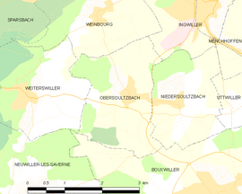 Mapa obce Obersoultzbach