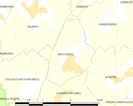 Mapa obce Mouflières