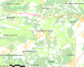 Mapa obce Flassans-sur-Issole