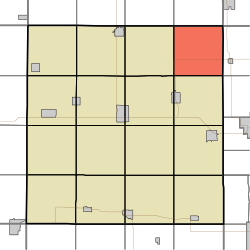 Fremont Township, Butler County, Iowa.svg'yi vurgulayan harita