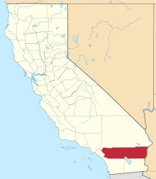 Harta e Riverside County në Kaliforni