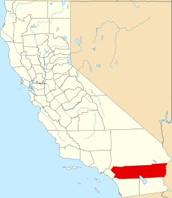 Mappa della contea di Riverside in California