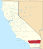 Riverside County map Map of California highlighting Riverside County.svg