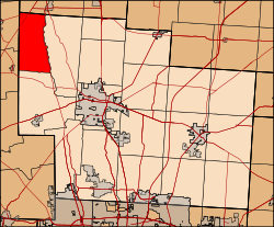 Map of Delaware County, Ohio highlighting Thompson Township.svg