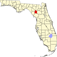 Map of Florida highlighting Gilchrist County.svg