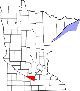Map of Minnesota highlighting Nicollet County.svg