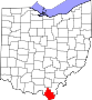Comitatul Lawrence map