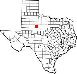 Karte von Fisher County innerhalb von Texas