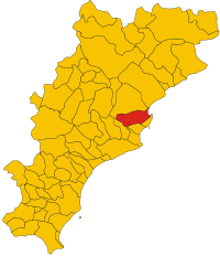 Locatie van Vado Ligure in Savona (SV)