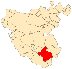 Extensión del término municipal respecto a la provincia de Cádiz