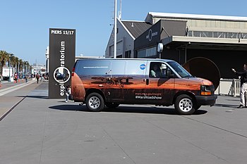 A vehicle that supported the Mars InSight Roadshow Mars InSight Roadshow van.jpg