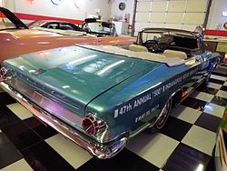 The Chrysler 300 pace setter used in 1963 in the 47th running of the Indianapolis 500 Martin Auto Museum-1963 Chrysler 300-Pace Setter-2.jpg