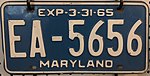 Maryland 1965 License Plate.jpg