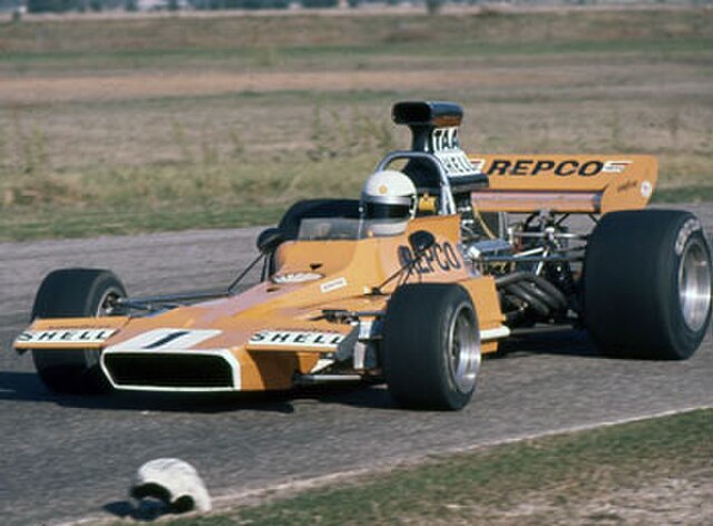 Frank Matich (Matich A50 Repco Holden), winner of the 1972 championship.
