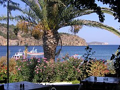 The beach of Meloi, within walking distance of Skala