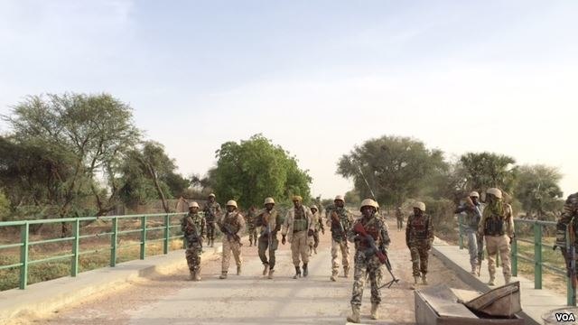 Niger Army soldiers during counter-insurgency operations against Boko Haram in March