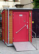 Movable handicap-access toilet in Luxembourg