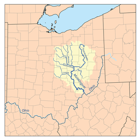 Map of the Muskingum River watershed Muskingumrivermap.png