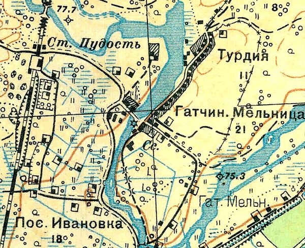 Деревня Ивановка на карте 1931 года