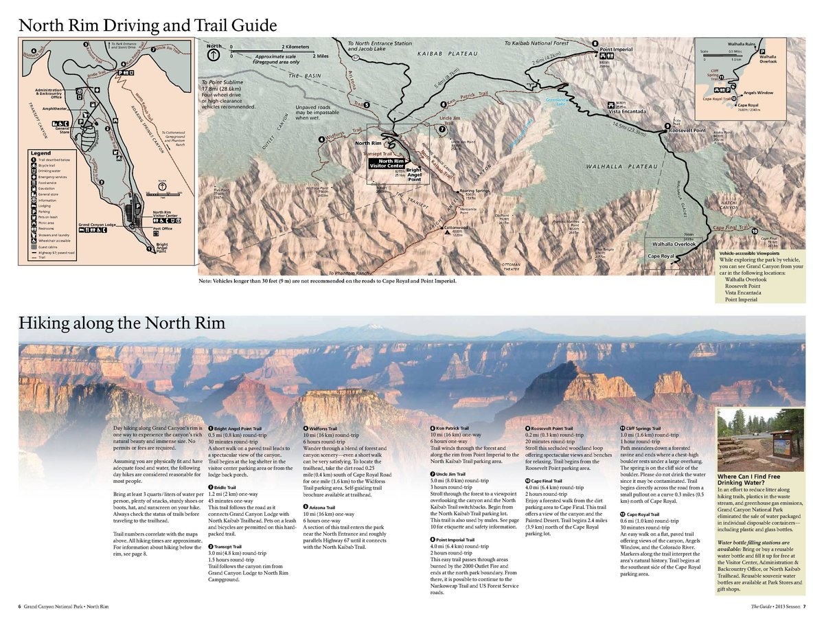 North Park Trail Map Pdf File:nps Grand-Canyon-North-Rim-Trail-Map.pdf - Wikimedia Commons