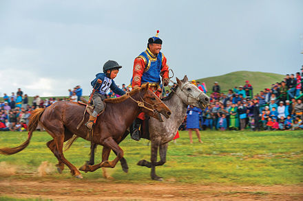 Horse riding at the Naadam festival